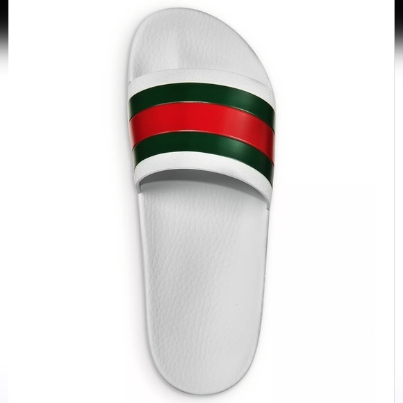 NWT Gucci Men's Signature Stripe Slide Sandals Sz 14 - Picture 5 of 11